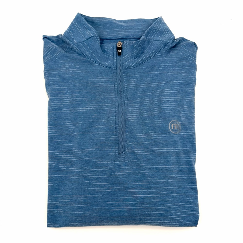 Travis Mathew Men’s 1/4 Zip Quarter Shirt Top Pullover Size Large L Blue Soft - Picture 3 of 5